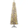 Image de Sapin de Noël artificiel illuminé Charlton Vert Fer H260