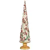 Image de Sapin de noël décoratif rouge coton h55xl12xl12cm