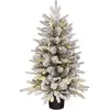 Image de Sapin de Noël artificiel illuminé Grimshaw Blanc chaud Plastique H90