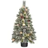 Image de Sapin de noël artificiel blanc chaud plastique h90xl51xl51cm