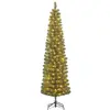 Image de Sapin de Noël artificiel illuminé Charlton Vert Plastique H185
