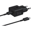 Image de Samsung  Original 25W Efficiency Adapter avec câble USB-C vers USB-C - 1 mètre - Noir
