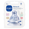 Image de MAM Accessoires pour Biberons Tétine Silicone Débit 0 +0m 2 unités