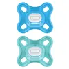 Image de Mam Comfort Sucette Physiologique 0-2 mois Coloris Bleu - Lot de 2 + Boîte de Stérilisation