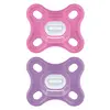 Image de MAM Comfort Sucette Physiologique +0m Rose Lot de 2 + Boîte de Stérilisation