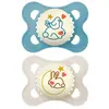 Image de Mam Sucettes Original Nuit 2 à 6 mois Silicone Coloris aléatoire X2
