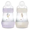 Image de Mam Biberon Esac Lilas + Sable Tétine Débit 1 2 x 160ml