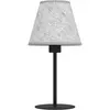 Image de Lampe à poser noir et tissu gris
