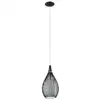 Image de Suspension métal verre diamètre 12cm noir