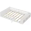 Image de Lit enfant bois blanc 140x190 cm avec rangement