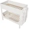 Image de Lit superposé enfant 90x200 cm blanc, bois et mdf