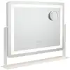 Image de Miroir Lumineux Bande LED Réglable Métal 58x54x12cm Blanc