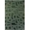 Image de Tapis salon et chambre moderne tissé plat 140x200 cm Vert