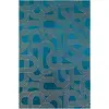 Image de Tapis salon et chambre moderne tissé plat 140x200 cm Bleu
