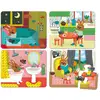 Image de Coffret en Bois de Puzzles Thématiques sur la Maison - 4 Puzzles Éducatifs - Neuf