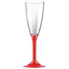 Image de 20 FlÃ»tes avec pieds - Rouge Transparent