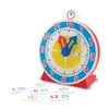 Image de Horloge en bois pour apprendre à lire l'heure, 14 pièces