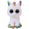 Image de TY Licorne 15 cm blanc/coloré avec yeux scintillants Peluche Pixy
