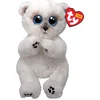 Image de Ty Beanie Babies Bellies Wuzzy Bear White, 15cm