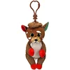 Image de Peluche à clip Ty Beanie Boos « Juno le renne » 7 cm