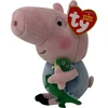 Image de Ty Peppa Wutz George Peluche, figurine à collectionner de 15 cm de haut Doudou pour enfants