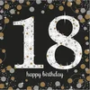Image de Serviettes 18 ans Sparkling Celebrations x16