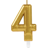 Image de Bougie Anniversaire Or - Chiffre 4