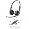 Image de POLY Blackwire 3220 Casque Avec fil Arceau Bureau/Centre d'appels USB Type-C Noir, Rouge - Neuf