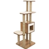 Image de Arbre à chat Vesper High Base XL, noyerArbre à chat avec 5 niveaux, aussi pour les grands chats