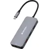 Image de Verbatim Adaptateur Hub Usb-C - Hdmi/ 3Xusb-A/Sd/Microsd/2Xusb-C/Eternet Aluminiowy/Aluminum 32152