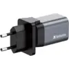 Image de Chargeur secteur Verbatim GNC 1x port USB-A + 1x port USB-C 35W (Noir) #2POURCENT