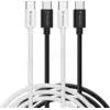 Image de Lot de 2 cables Verbatim Essentials Sync & Charge USB-C 60W M/M 1m (Noir/Blanc) #2POURCENT