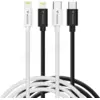 Image de Lot de 2 cables Verbatim Essentials Sync & Charge USB-C 27W M/M 1m (Noir/Blanc) #2POURCENT