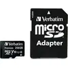 Image de Verbatim microSDXC 256GB Class 10 UHS-I avec adaptateur