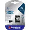Image de Verbatim PRO - Carte mémoire flash (adaptateur SD inclus) - 64 Go - UHS Class 3 / Class10 - 300x/600x - microSDXC UHS-I