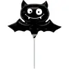 Image de Mini ballon Aluminium 33x22 cm - Chauve-souris noire