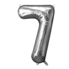 Image de Ballon Mylar Argent Chiffre 7