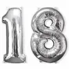 Image de Ballon Aluminium 66 cm : 18 ans - Argent