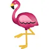 Image de Ballon aluminium XL - 172 cm : Flamant Rose marcheur