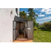 Image de Spacemaker abri de jardin en métal, adossé "4 x 7", avec double porte battante grise 2,4 m²