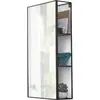 Image de Umbra Cubiko miroir mural avec tablette, miroir mural, miroir de décoration, miroir décoratif, métal, noir, 62 cm, 1009654-040