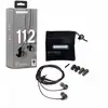 Image de Écouteurs intra-auriculaires filaires Shure SE112-GR pour appels et musique, noir et gris.