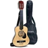 Image de Guitare en bois Bontempi avec bandoulière 6 cordes et housse