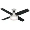 Image de Hunter Fans - Ventilateur De Plafond Dante Nickel Avec Lumière
