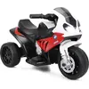 Image de Moto enfant avec roues stabilisatrices Moto électrique 6 V avec musique 66 x 37 x 44,5 cm rouge