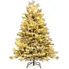 Image de Arbre de Noël artificiel de 135 cm avec neige et 688 pointes de branches mixtes
