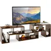 Image de Meuble TV en bois en 3 parties pour téléviseurs jusqu'à 65" Meuble TV librement combinable marron
