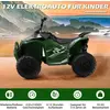 Image de Quad électrique pour enfants 12V avec vitesse et vitesse de 2,2/4,3 KM/H. Cor, musique et amp; Feux LED quad électrique vert
