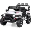 Image de Voiture électrique pour enfants avec télécommande 2,4 G et amplificateur. USB et amp; Lumière et amp; Musique 12V Voiture pour enfants Jeep Car Blanc