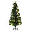 Image de Sapin de Noël artificiel en fibre de verre 180 cm avec éclairage